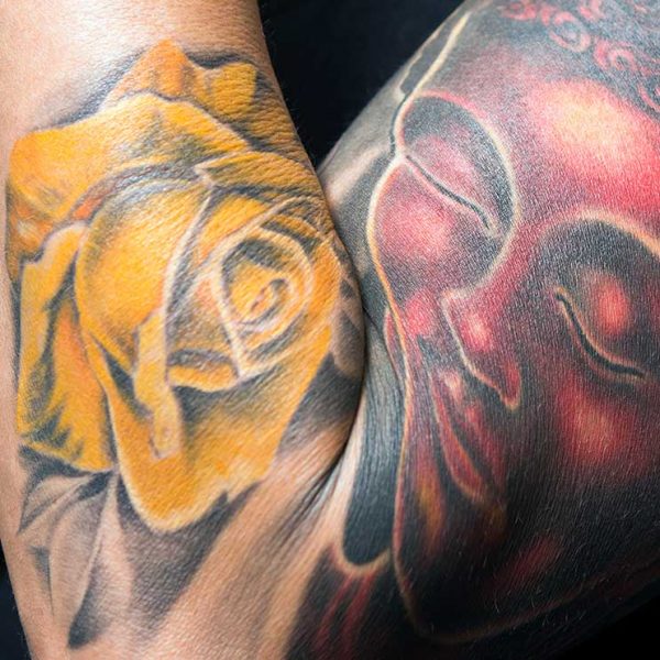 VEGETABLE, Gelbe Rose und Buddha © Gustavo Alàbiso